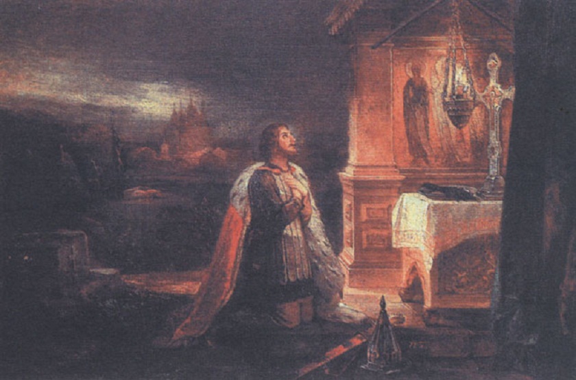 Александр Невский, молящий об избавлении Отечества